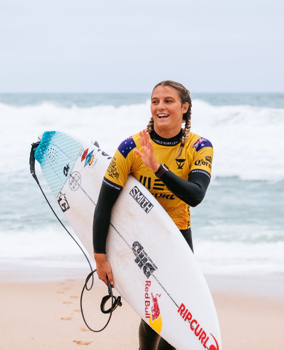ripcurl's tweet photo. Molly Picklum will continue to wear the Yellow Leaders Jersey at the #RipCurlPro Bells Beach! #GoMolly

Regardless of her result at the the MEO Rip Curl Pro Portugal... Molly will continue to lead the women's rankings as we head into stop four of the @wsl Championship Tour. https://t.co/BnN11mmIgT