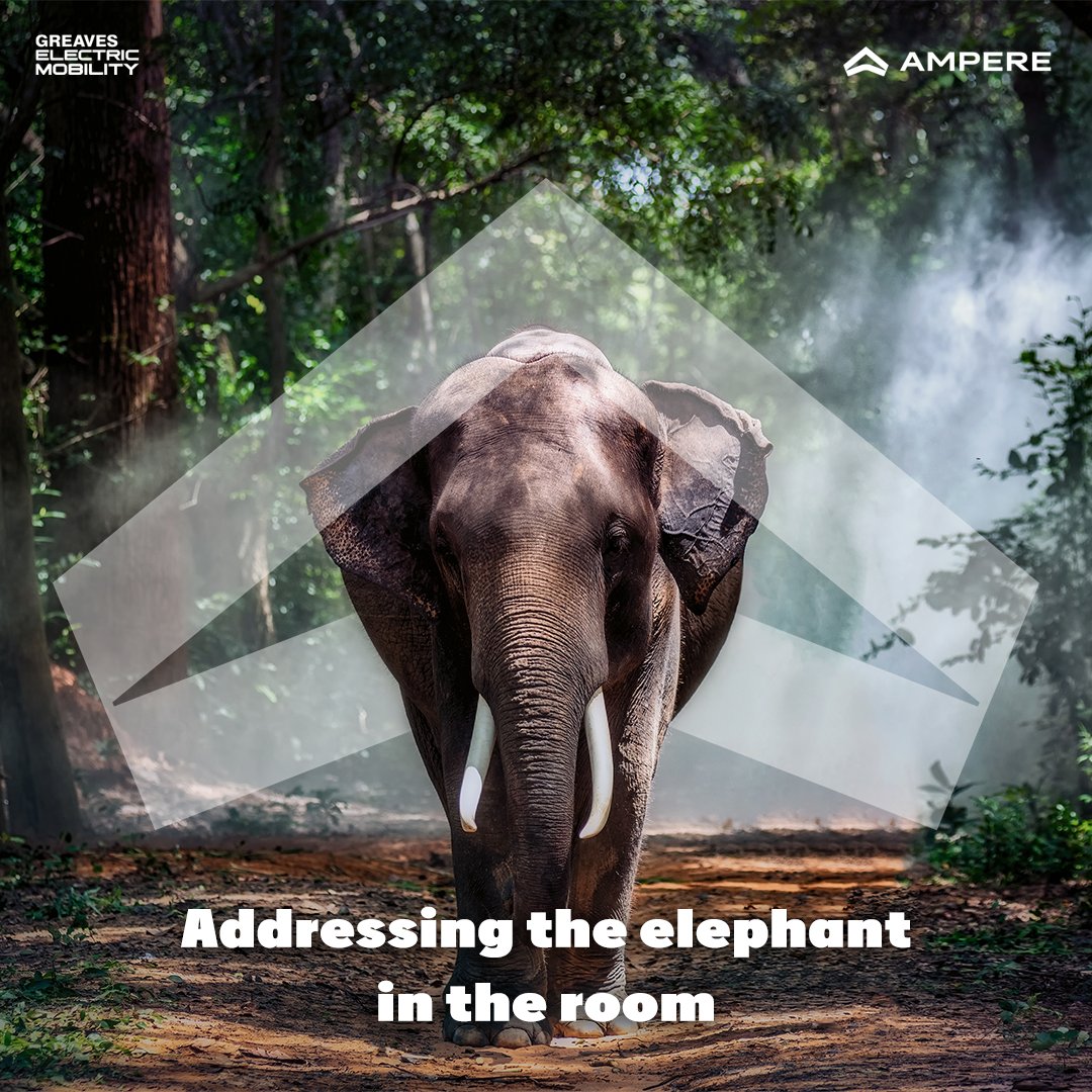 ampere_ev's tweet photo. Let the elephant in the room take all the spotlight.
Pay heed to the whisperers of nature & live in harmony. With colors inspired by nature, including the #IvoryWhite, letโs make #HarGullyElectric with our range of electric scooters.
#ZealEX #AmpereTakeCharge #AmpereEV https://t.co/YRX4H3BbKF