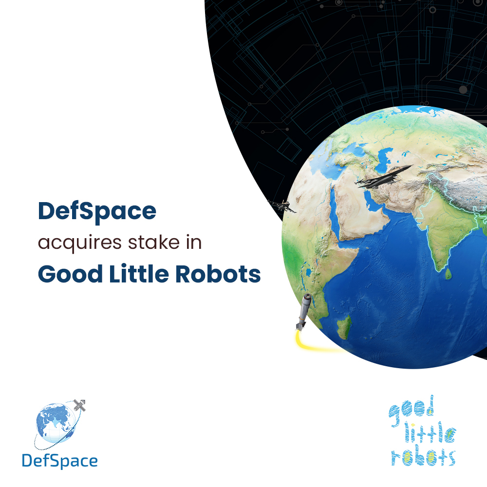 GoodLittleRobot's tweet image. DefSpace sees potential of Good Little Robots in Defence, Space &amp;amp; Aerospace domains. 
Acquires stake in fast growing AI/ ML/ IoT startup. To know more visit defspace.com/achievements

Get in touch, visit goodlittlerobots.in 

#GLR #DefSpace #ai #defence #space #aerospace