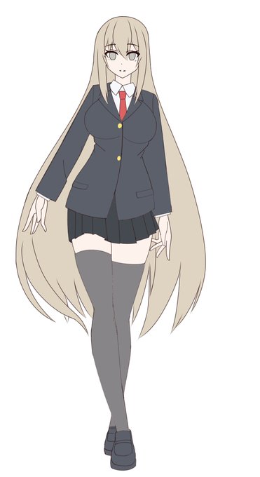 こんな感じの色にしたいなって思ってる変身前うちのこ変身ヒロイン 