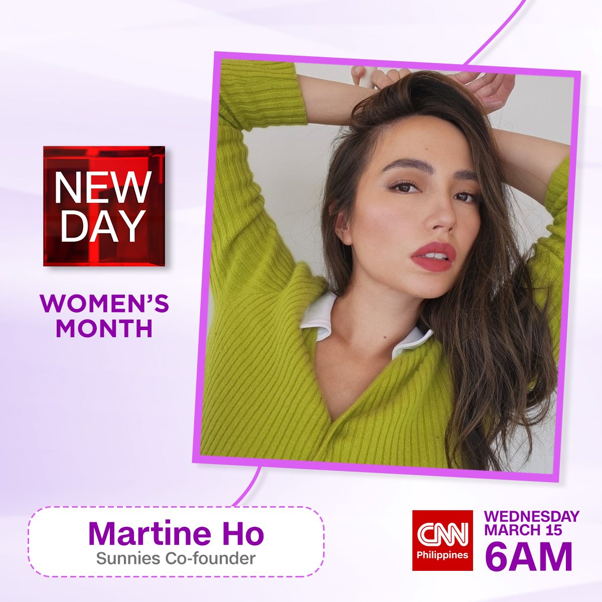 newswatchplusph's tweet photo. What does it take to help women feel beautiful inside and out? 

@martineho_ , the co-founder of Filipino lifestyle brand Sunnies, will tell us more tomorrow on #NewDay, 6am. https://t.co/ILN0mmhnzL