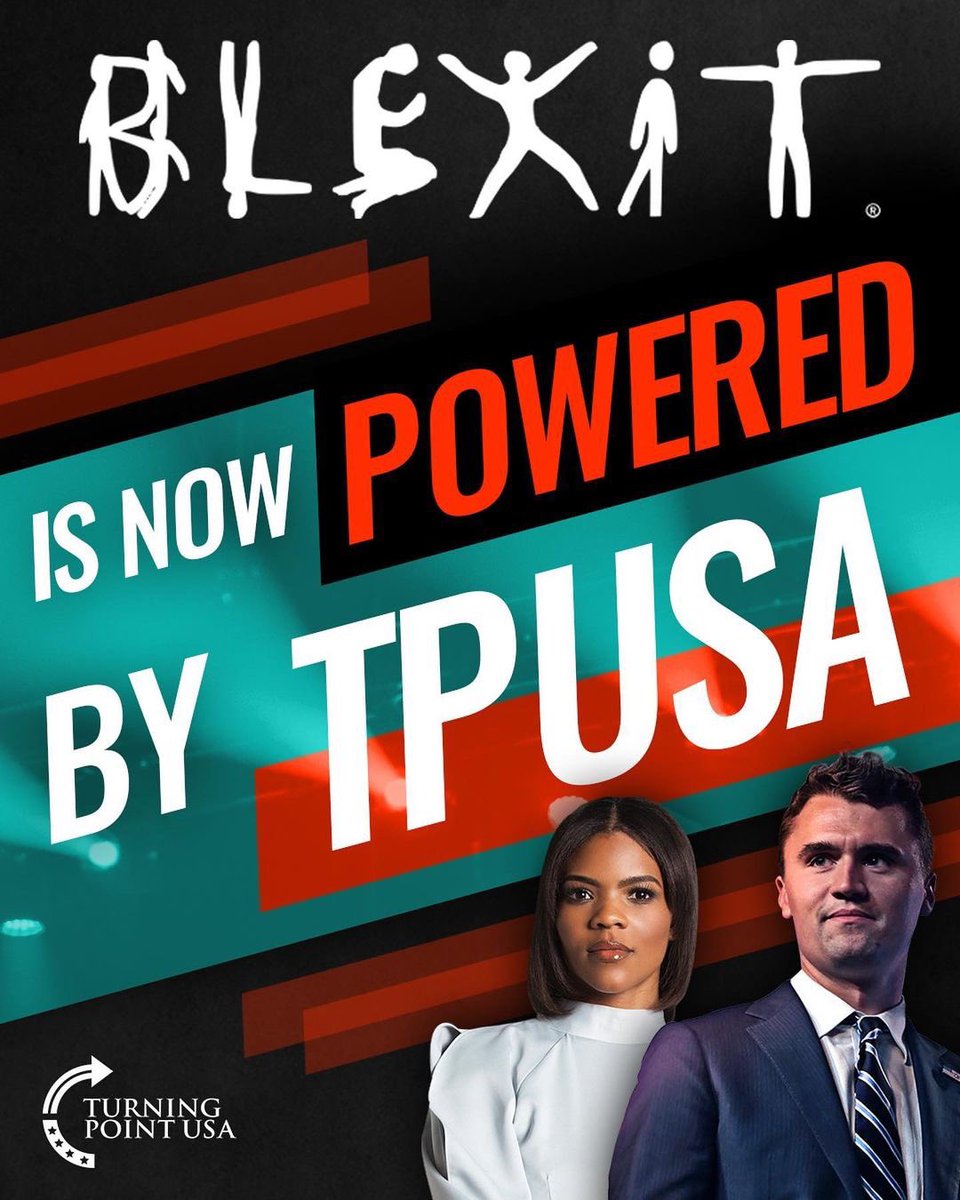 BlexitCA's tweet photo. Turning Point USA is now OFFICIALLY powering the BLEXIT Foundation 🤝

#BLEXIT empowers! Learn more at: https://t.co/FrfxXTLJA8 or at the link in bio 🔗 https://t.co/8AE97Vzg4k