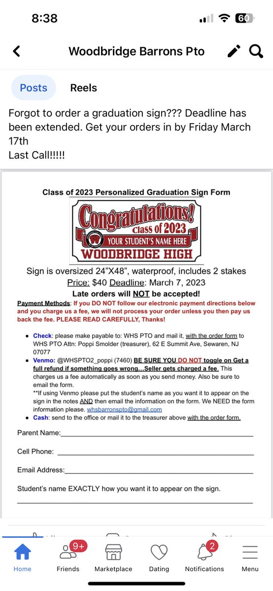 WHSBarronsPTO (@ptowhs) on Twitter photo 