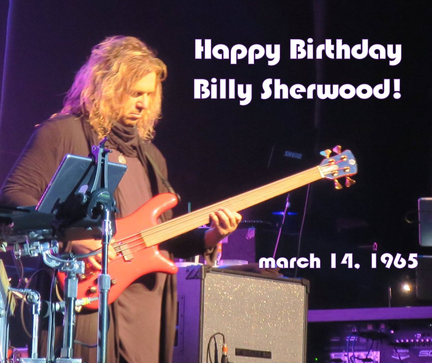 Happy Birthday Billy Sherwood!!

[Born March 14, 1965] 