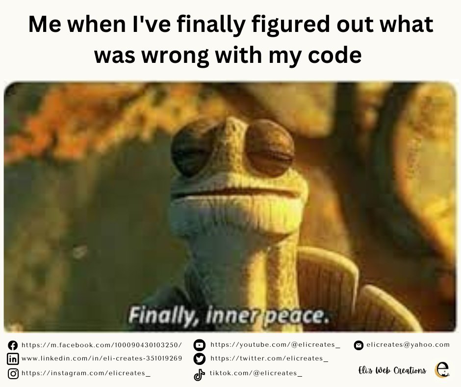 elicreates_'s tweet photo. #ElisWebCreations
#elicreates
#Eli 
#webdesign 
#Programming 
#wrongcode
#innerpeace 
#satisfied
#masteroogway
#kungfupanda https://t.co/pKrfq0kYGr