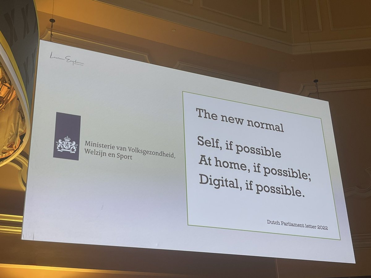 ZaynaKhayat's tweet photo. “Chief Impatient Officer” @lucienengelen imagines a digital first platform underpinning healthcare 

(Instead of digitizing an analog system)

The Netherlands 🇳🇱 Ministry of health has set a bold vision to take that path 

#NextMedHealth https://t.co/xgHPEGoa8W