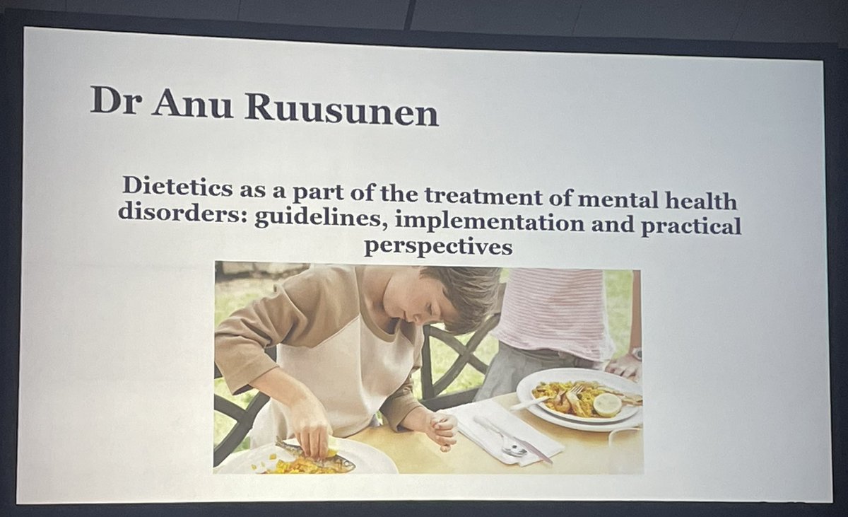 Dietetics as a part of the treatment of mental health disorders: guidelines, implementations and practical perspectives <a href="/AnuRuusunen/">Anu Ruusunen</a> <a href="/_ISNPR/">ISNPR</a>  

#NutritionalPsychiatry #FoodandMood #Research #Dietetics #MentalHealth #LifestyleFactors #DietIntervention
