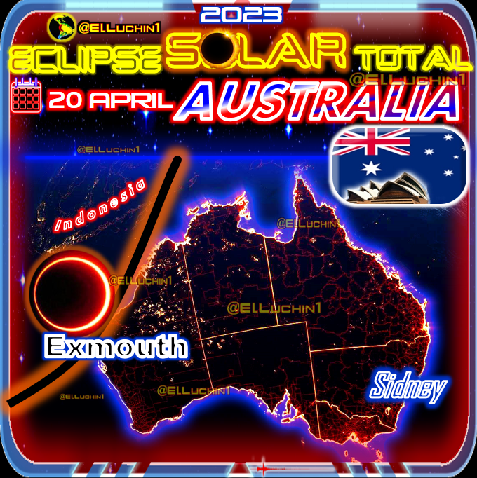 elluchin1's tweet image. 🇦🇺 🔭➡Recuerda Falta Poco Para
el #EclipseSolarTotal Abril 2023 🌕🌑🌕
en Exmouth Australia 🇦🇺
 #Temblor #Eclipse #FelizMartes #Sismo #EclipseSolar #Meteorito #SolarEclipse Ay dios