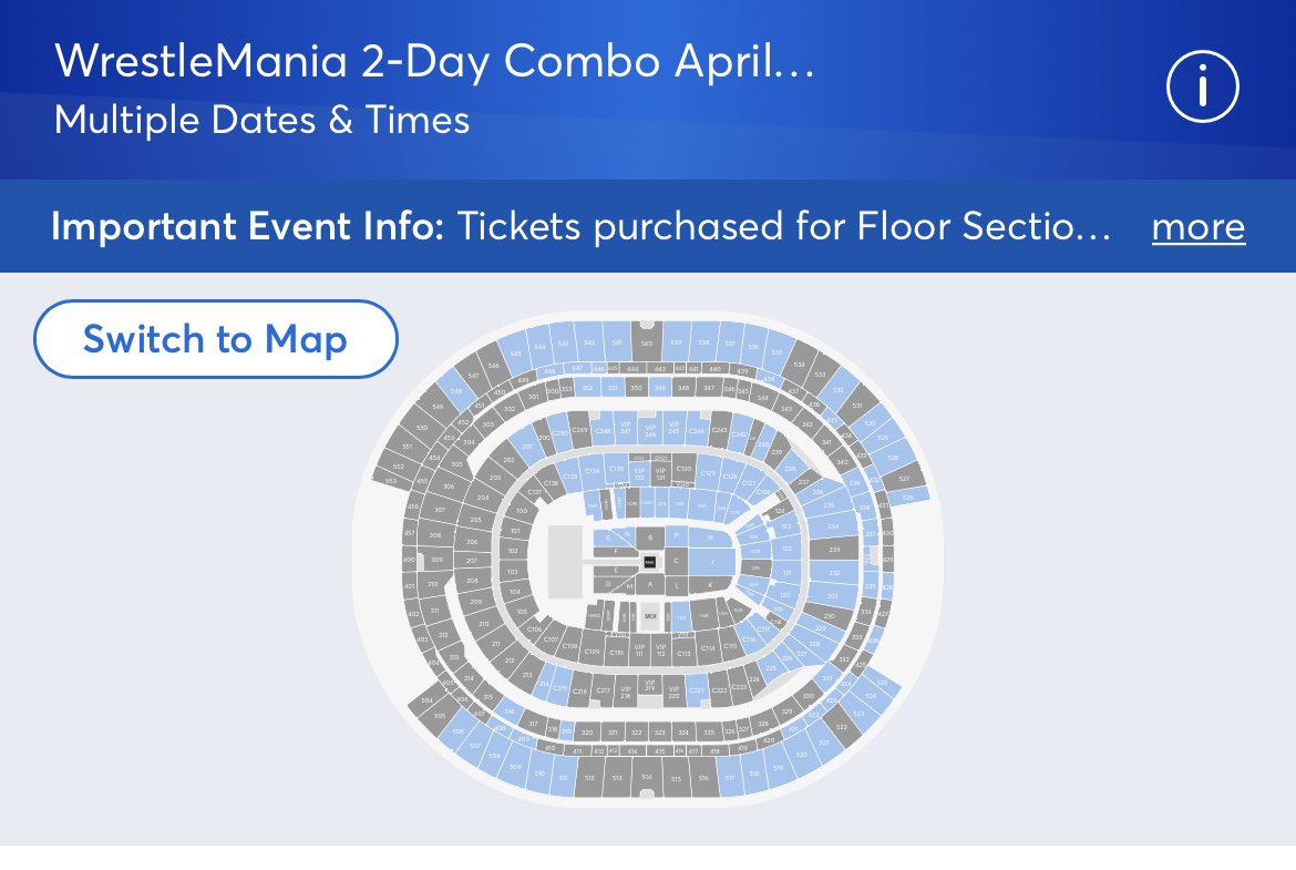 JoshBennett2313's tweet photo. Just me or does #WrestleMania  #WrestleMania39 look like it will be dead https://t.co/ptVCReBvFO