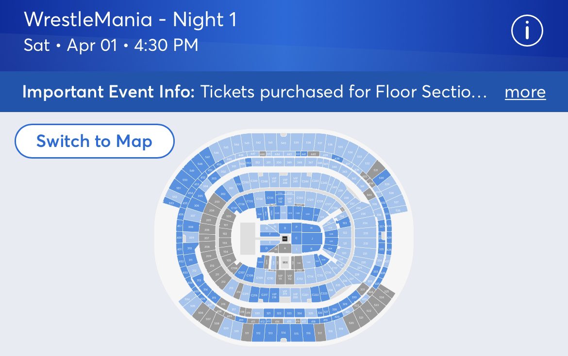 JoshBennett2313's tweet photo. Just me or does #WrestleMania  #WrestleMania39 look like it will be dead https://t.co/ptVCReBvFO