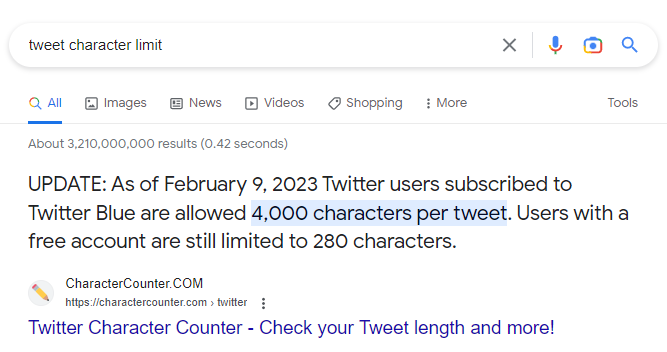BennyPoulton's tweet photo. ⚡️#SEO TIP ⚡️

In case you missed it, Google now highlights answers in featured snippets.

This reiterates the importance of providing simple, short and sharp answers within your content to match search intent. 

Sometimes people just want an instant answer. https://t.co/vXCyH7EPHx