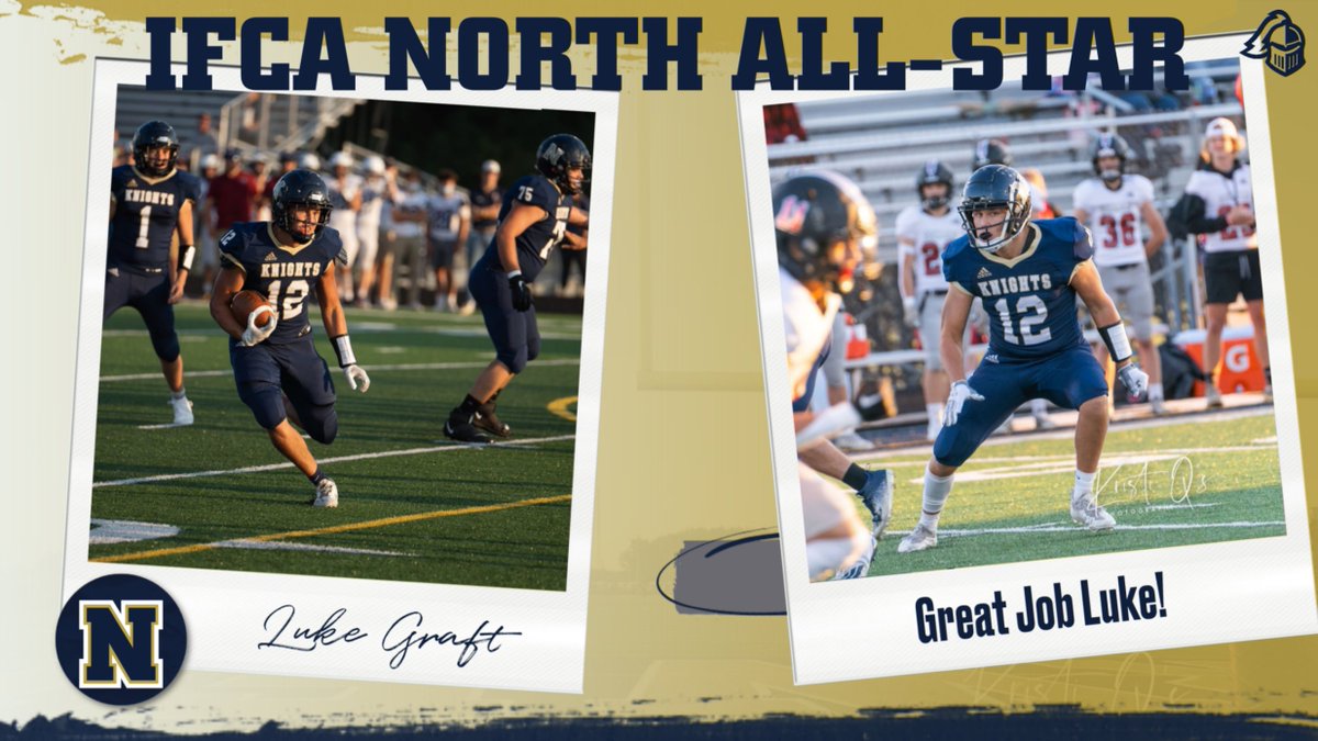 Congratulations to Norwell Senior Luke Graft on being selected by the IFCA as a North All-Star at OLB.  The All-Star game will take place this summer in Indianapolis.  Great Job Luke! <a href="/Footbal1Norwell/">Norwell Football</a> <a href="/NHS_Knights/">Norwell High School</a>