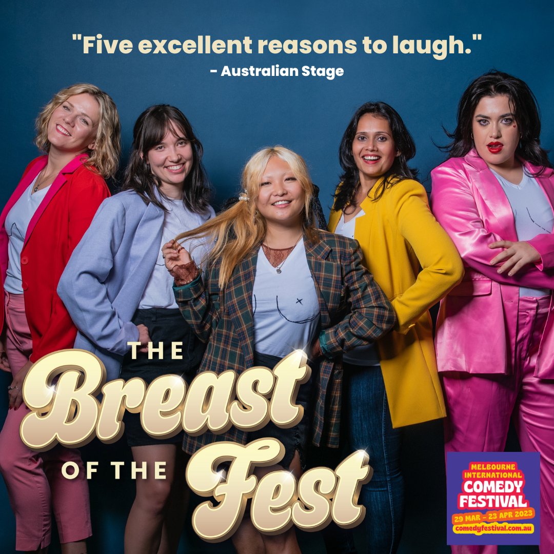 Still trying to decide who to see this <a href="/micomfestival/">Melbourne International Comedy Festival</a>? We got you. 😎 Showcasing a handpicked line-up of five emerging comedy superstars, you're destined to find your new favourite comedian at The Breast of the Fest. 🎟️  BOOK UR TIX: bit.ly/botf2023 #MICF #Melbourne