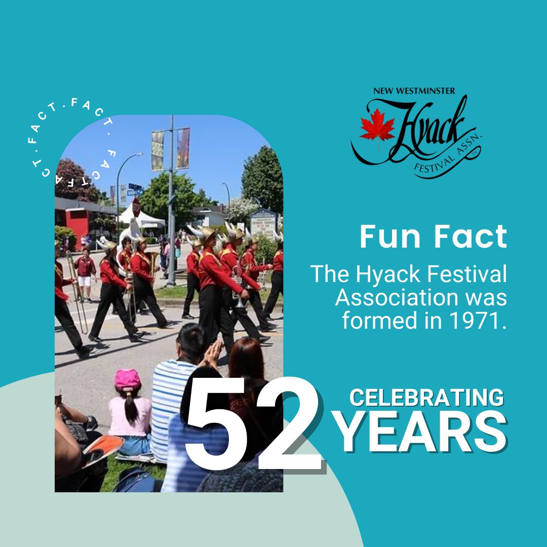 Time files when you're having fun! We hope we'll see you at our events this year to celebrate our 52nd year!

#newwestminister #newwest #downtownnewest #Community #hyackfestival #hyackparade