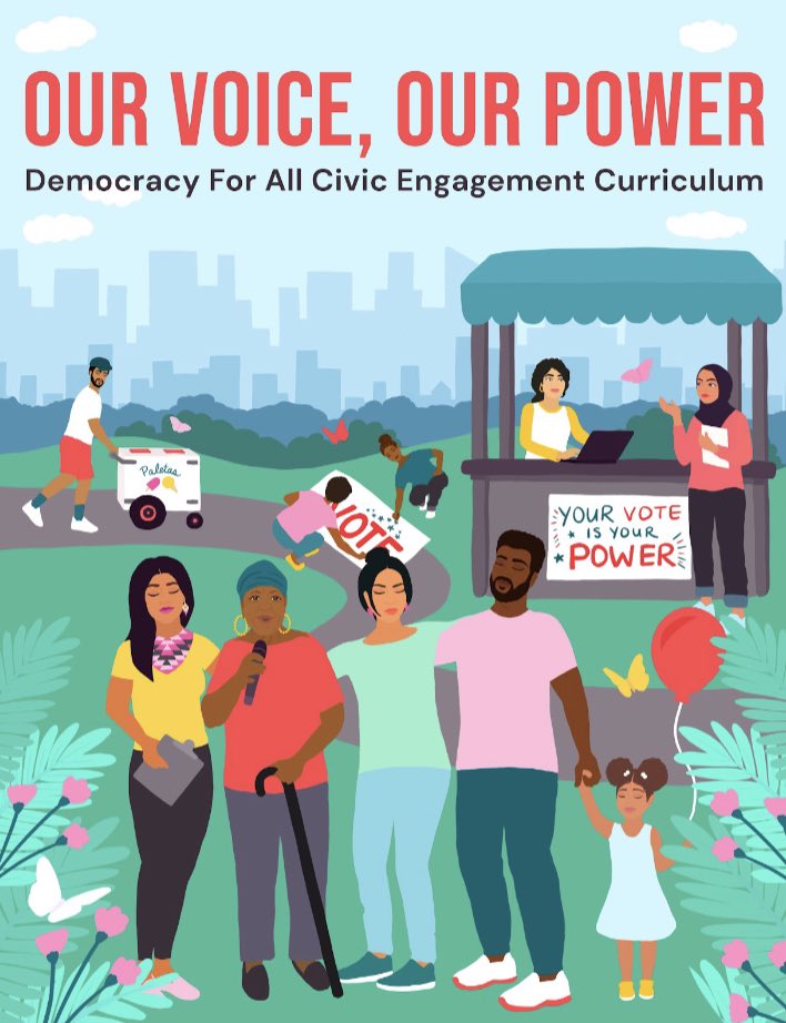 Happy to be kicking off our 2023 DFA Summit “Our Voice, Our Power” curriculum to unpack and share with national civic engagement directors what has been months of hard work. The 2023 general election and 2024 is around the corner. The time is now. #ourvoiceourpower #lcvef