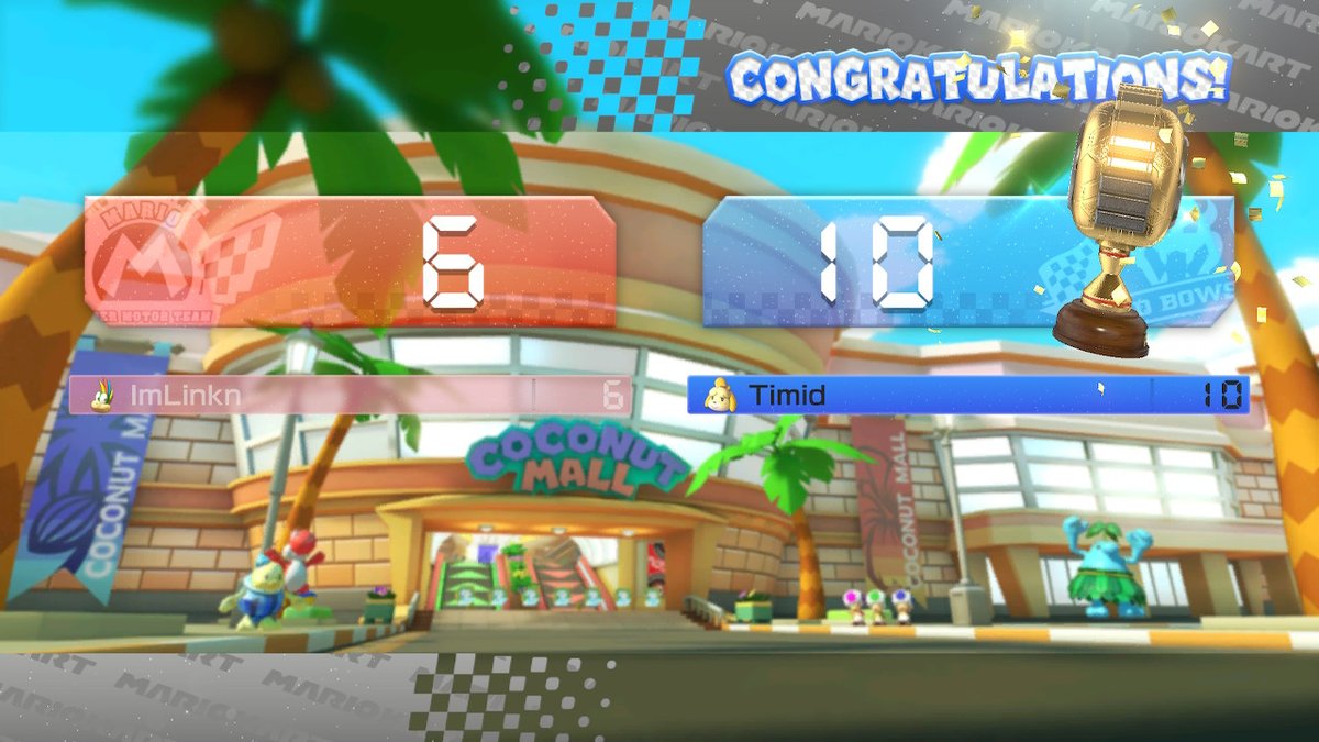 TimidRedFox's tweet photo. 1-1-0 against @ImLinkn either way he's not comingout on top tomorrow! #MK8D #NintendoSwitch https://t.co/IpXWw4pGef