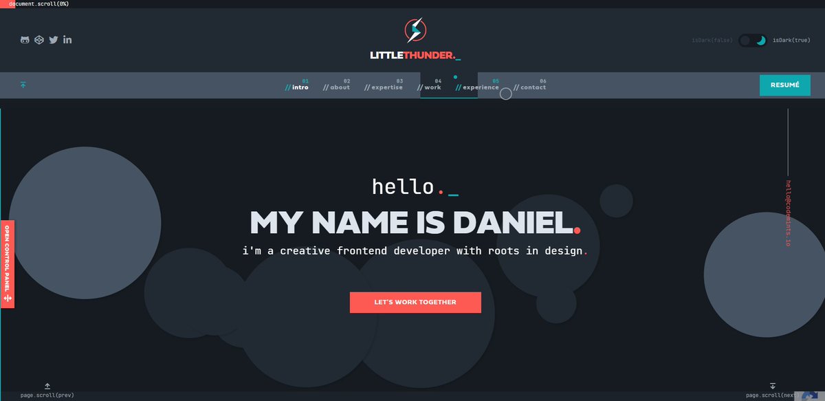 iamcodemints's tweet image. Just launched my first dev portfolio website @ codemints.io. Pretty excited. It's built using the #VueJS  compostion API, #SassCSS and #TailwindCSS for styling, #GSAP for animations (along with custom animations using composables), and #Pinia for state management.