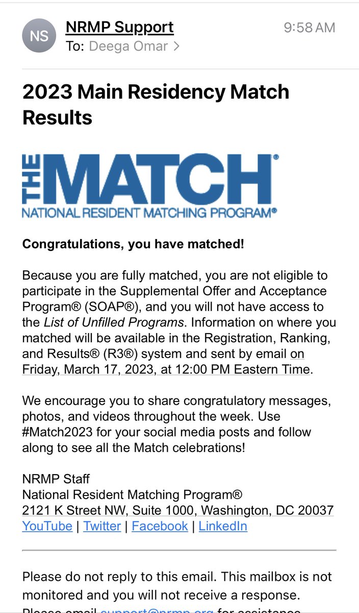 DeegaOmar's tweet photo. I MATCHED DERMATOLOGY! Shoutout to my village 😭🥹 #dermtwitter #medtwitter #Match2023 https://t.co/MbikoWG4f0