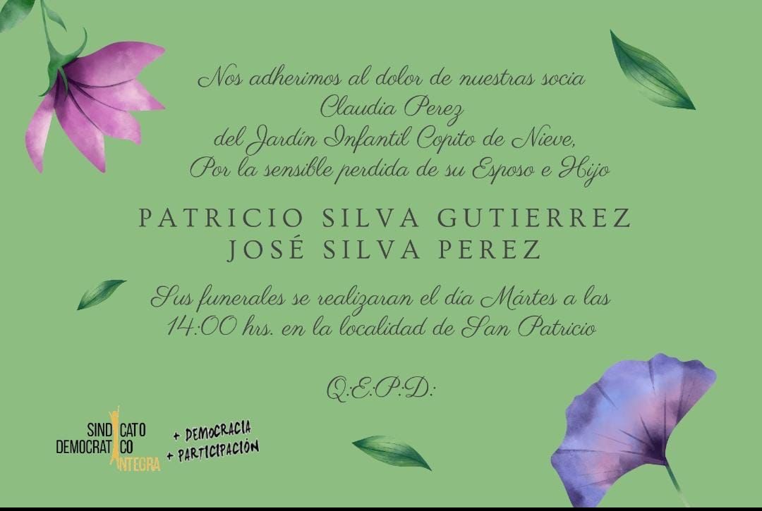 DemocraticoI's tweet photo. Como Directiva Nacional del Sindicato Democrático nos adherimos al dolor de nuestra socia :
Alejandra Pérez https://t.co/A3Dt0Brzpk