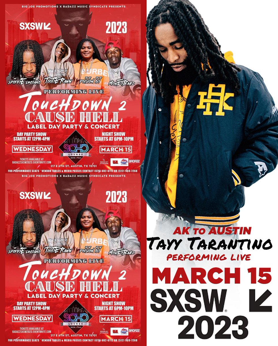 tayytarantino's tweet photo. #SXSW Austin, Texas 🔥🔥🔥 https://t.co/TdQvmVIcbJ