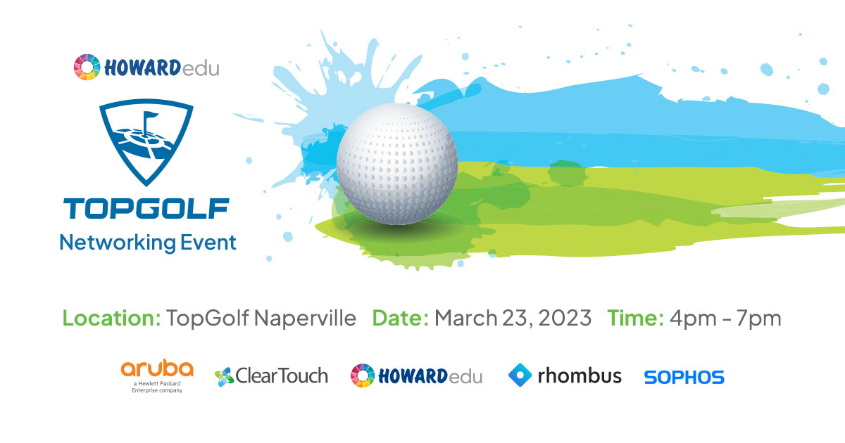 Tee it up in the Greater Chicago area with our HOWARDedu Illinois Sales Team! Join us on March 23rd from 4-7pm for an afternoon of networking and TopGolf in Naperville! We'd love to see you there! Click here for details and registration: bit.ly/3J8Uhn8