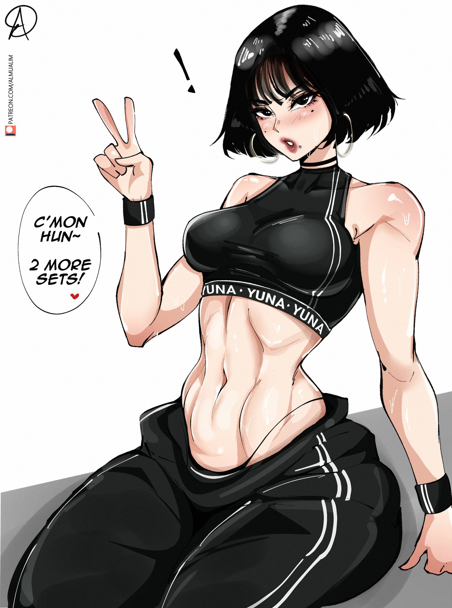 Almualim 🔞 على X: Yuna as your personal trainer! just 2 more!  t.coV049CU3Toc  X