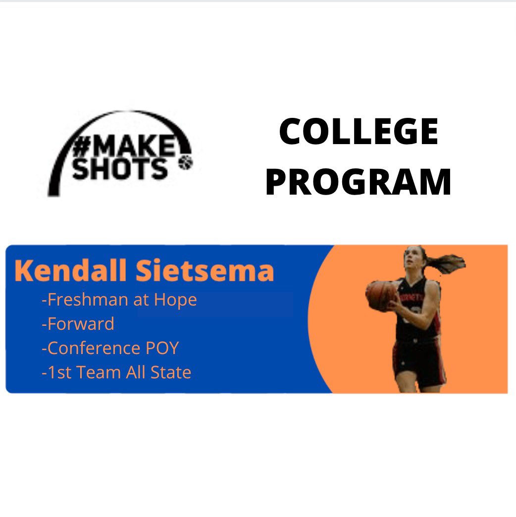 secorsig's tweet image. Hope freshmen @kendallsietsema was a part of a MIAA regular season and tournament title. 

She was 9th on the team in minutes played, 10th in points, while shooting 40% from the floor and 74% at the line #MakeShots30