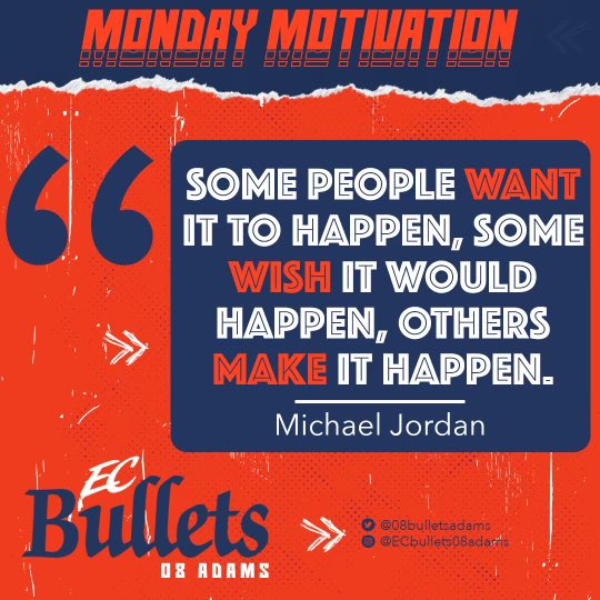 BulletsAdams16U's tweet photo. Here is our weekly #MondayMotivation to share!

As our spring season begins, these girls are ready to show the world what they’re made of 💪🏼🧡💙
#Ecbullets08 https://t.co/2ICZPY55ub