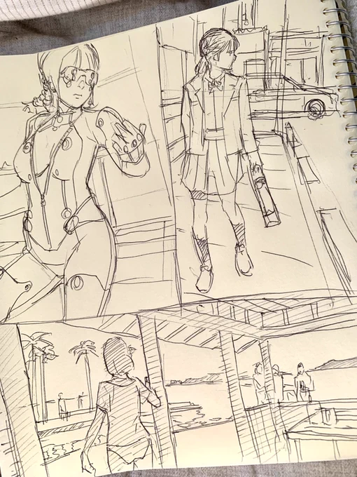 落書き用のボールペンを買って描いてみた。
なんだか久しぶりの感覚?
子供の頃はノートにボールペンで漫画を描いていたっけ。
消しゴムはもちろん使えないが、子供の頃は失敗を恐れなかった。 