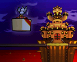 SuperMarioFact's tweet photo. Here, Birdley carries a box with a cake in it to Bowser. https://t.co/UUweT52tjk