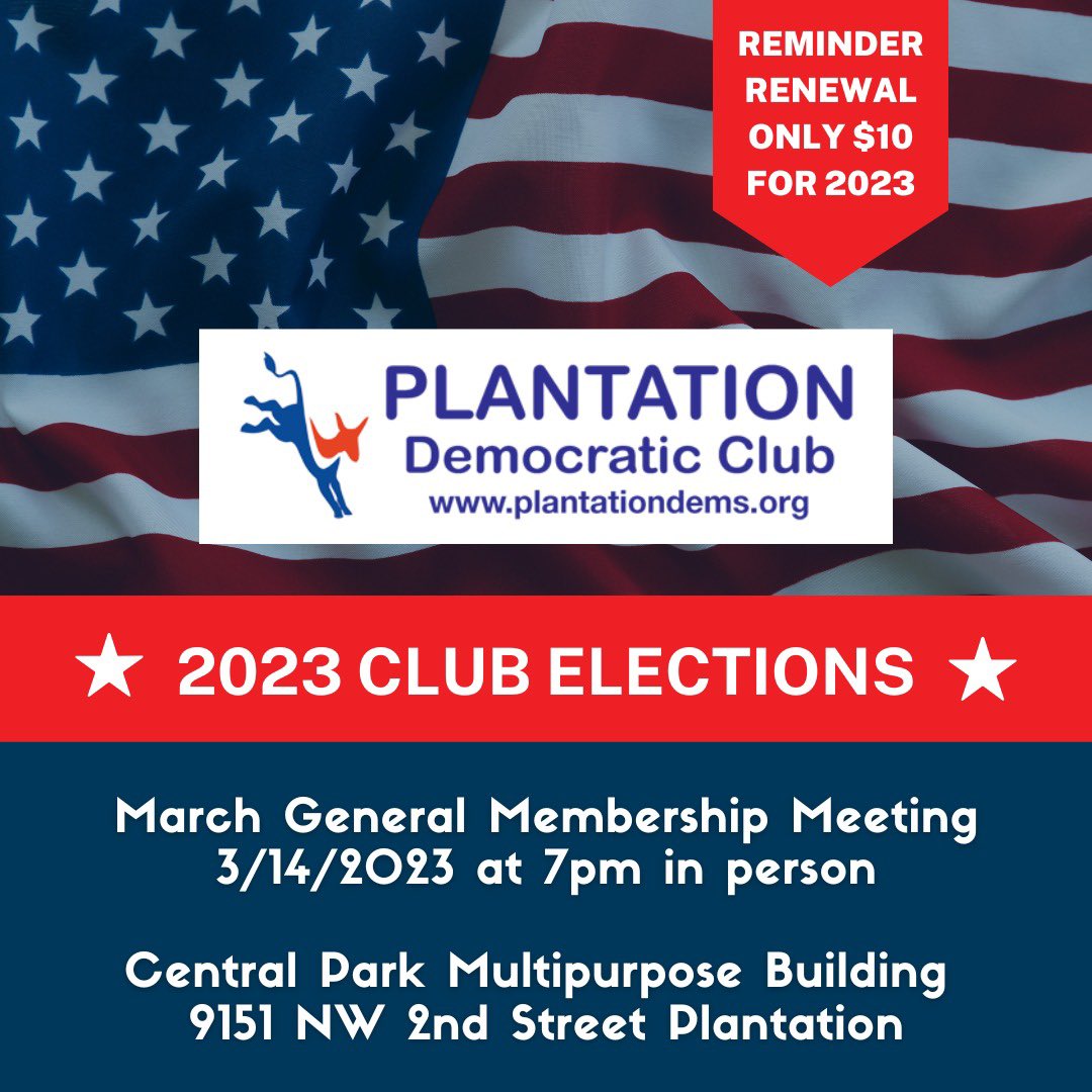 plantationdems's tweet photo. 🔜 We hope to see you tomorrow 

in room 2 in person only 🇺🇸 https://t.co/dx7yHU1l1s