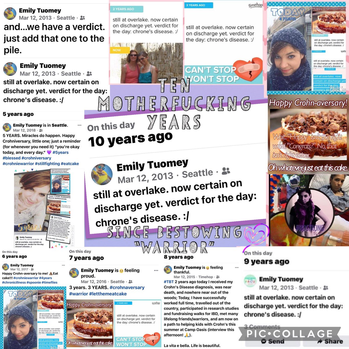 EmilyTuomey's tweet photo. TEN YEARS!!! “Thank you” doesn’t begin to express my gratitude for your unending, unrelenting support in SAVING MY LIFE. Because you did. @IBD_Afzali YOU gave me these past ten years to live. Now, I’m blessed to work with the IBD Peds at Children’s. #neverforget💝 #IBD #Crohns https://t.co/nx6s7aD1Uf