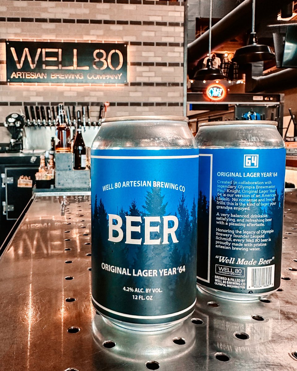 Original Lager Year ‘64 is now available in 12oz cans to-go! 🤩🤘🏼

Stop by the beer cooler on your way out or ask your server to add a pack to your tab! 

Open today until 10PM. Happy Monday! 🍻