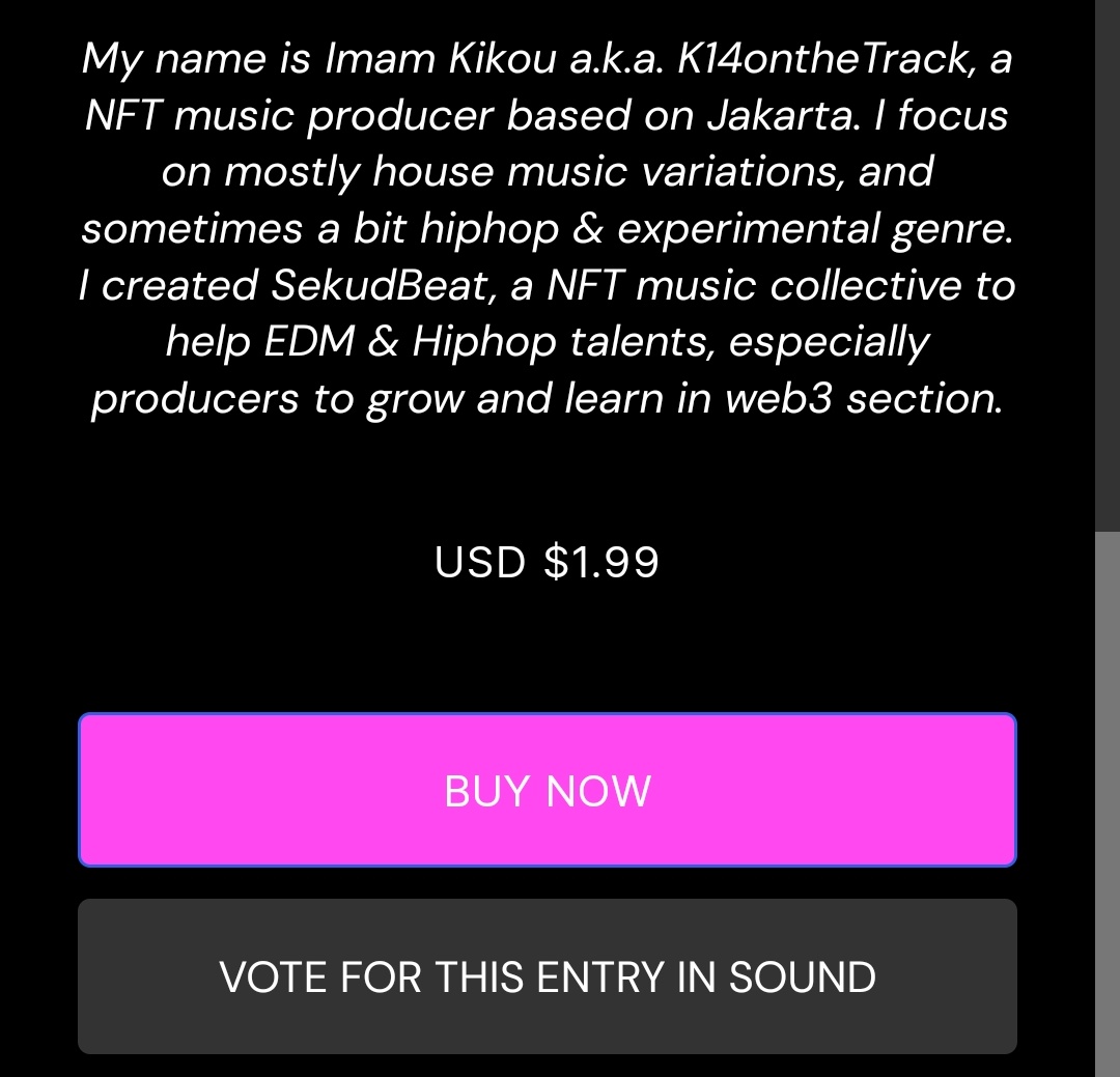 K14ontheTrack's tweet image. #GM all!

Vote me now on @EluvioInc for the best #NFTMusic contest today in here:
wallet.contentfabric.io/#/marketplace/…

#HouseMusicAllLifeLong #Web3Music