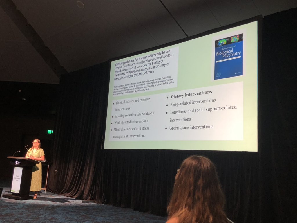 In our first concurrent symposium this morning, <a href="/Tetyana_Rocks/">Dr Tetyana Rocks 🇺🇦</a> chaired fantastic presentations by <a href="/Scottbteasdale/">Scott Teasdale</a>, <a href="/hmstaudacher/">Heidi Staudacher PhD AdvAPD</a>, and <a href="/AnuRuusunen/">Anu Ruusunen</a> on dietary interventions for individuals living with mental illness #ISNPR2023