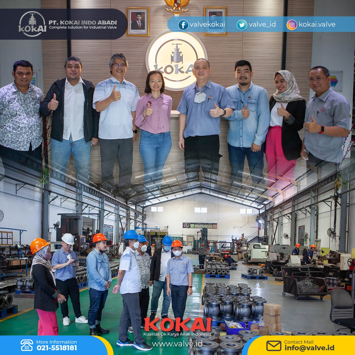 valve_id's tweet photo. Visitasi Pertamina Hulu Rokan ke PT Kokai Indo Abadi

KOKAI VALVE - Complete Solution for Industrial Valve
For Information &amp; Order
Whatsapp : 0858-8349-6821

#ballvalve #valve #gatevalve #butterflyvalve #valves #flange #globevalve #checkvalve #fitting #engineering #industri https://t.co/utsvmsEIqL