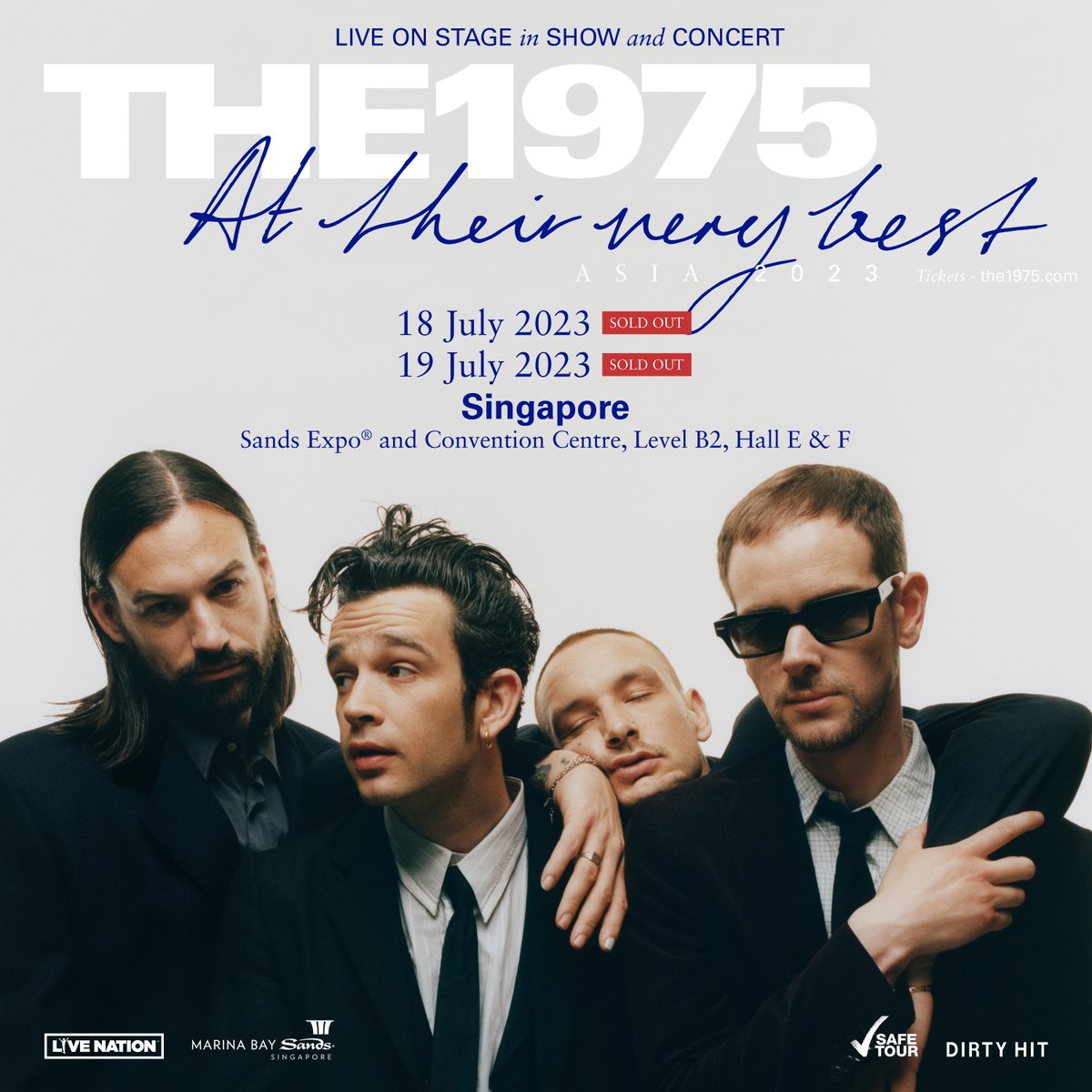 livenationsg's tweet photo. THANK YOU FOR YOUR OVERWHELMING SUPPORT! 🔥 Tickets to @the1975’s #AtTheirVeryBestTour in Singapore on both 18 and 19 July are completely SOLD OUT!! 👏🏼 https://t.co/pZkzKogIeB