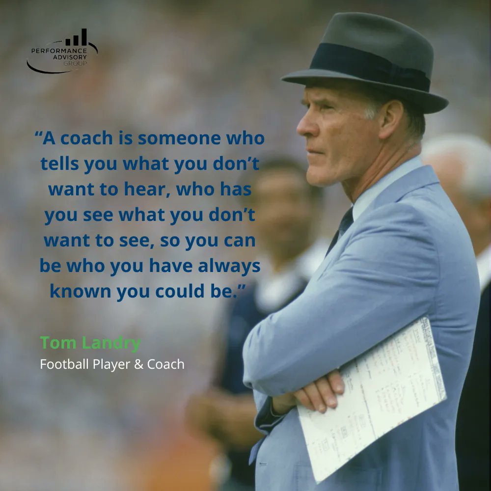 kyliedenton5's tweet photo. “A coach is someone who tells you what you don’t want to hear and see, so you can be who you have always known you could be.” – Tom Landry

For more, visit our website: https://t.co/x0zmfMRvrP
#performanceadvisorygroup #coachingquotes #coachingprogram https://t.co/2xn7vJtvtE