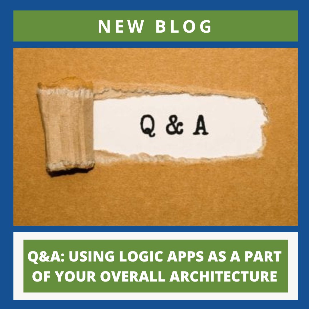 datavail's tweet photo. Are you curious about understanding when and where to use Microsoft Logic Apps? We've got you covered! Check out our blog Q&amp;A to get the answers you need: 
https://t.co/7KtHhZa5K5
#Microsoft #LogicApps #QandA #ITdevelopers #ITmanager https://t.co/W0jxnQENqL