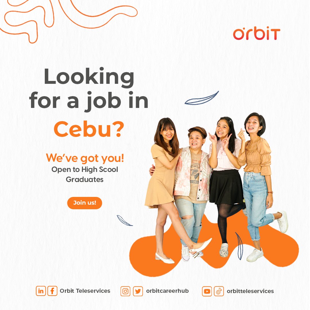 OrbitCareerHub's tweet photo. 📢 We're hiring, Cebu!

Are you in pursuit of a job that presents exciting challenges and opportunities for personal growth? 🤔 With ongoing training, you can enhance your abilities and advance your career.

🧡 Build a #MeaningfulCareer with Orbit. Apply now to get started. https://t.co/opWuePYq6Q