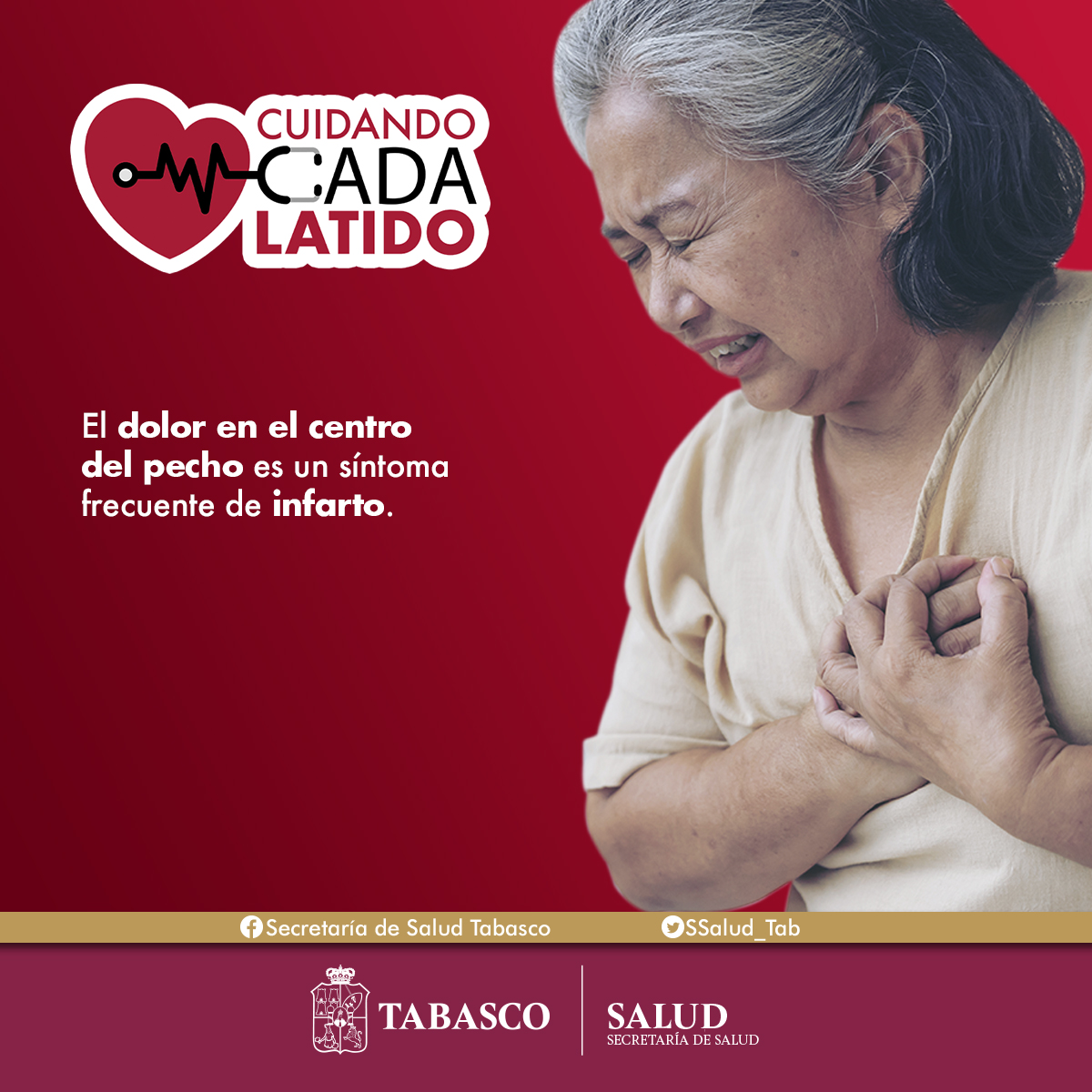 SSalud_Tab's tweet photo. Toma en cuenta estos síntomas para disminuir el riesgo de sufrir un infarto. Ante dichos malestares, acude a tu médico de inmediato para un chequeo exhaustivo 👇
#CuidandoCadaLatido https://t.co/wTfP3G8WZ4