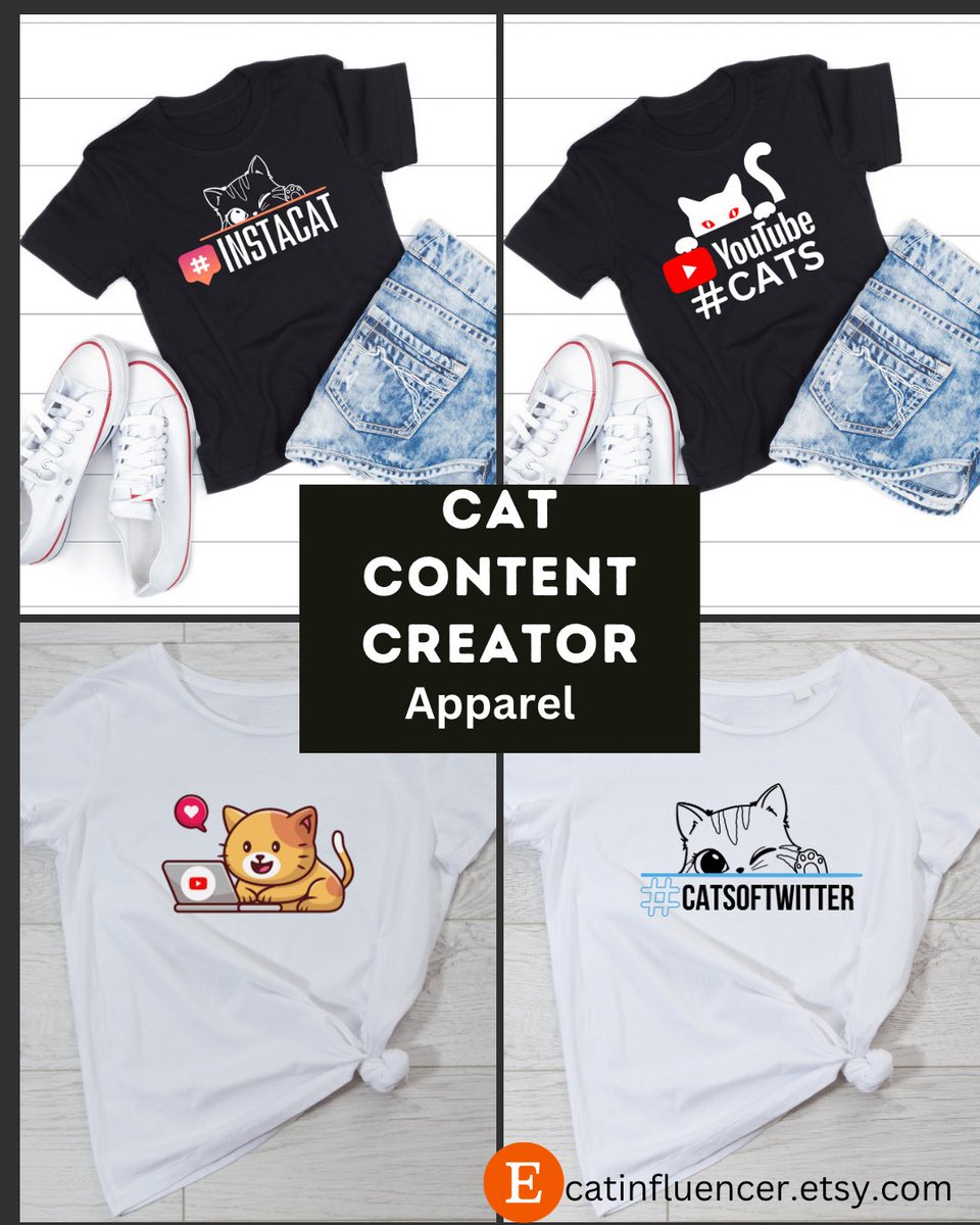 Attention Cat Creators,🐱⭐️☝️Celebrate Cat Influencers around the World with our New Cat Influencer Apparel!🐱💥 Visit >>>>> catinfluencer.etsy.com 💥💥#cat #CatsOfTwitter #CatsAreFamily #catlover #pet #ecommerce #shop #etsy