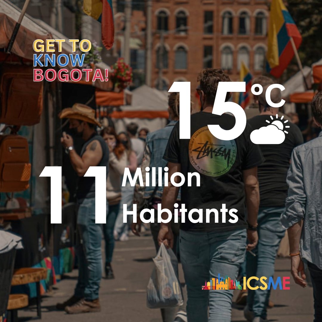 Did you know that Bogota is the 3rd highest capital city globally?

Bogota is located at 2600 m.a.s.l on the eastern mountain range of the Colombian Andes.

It has mild weather with no seasons, ~15°C and around 11M habitants in the metropolitan area.

#SeeYouInBogota #ICSME2023