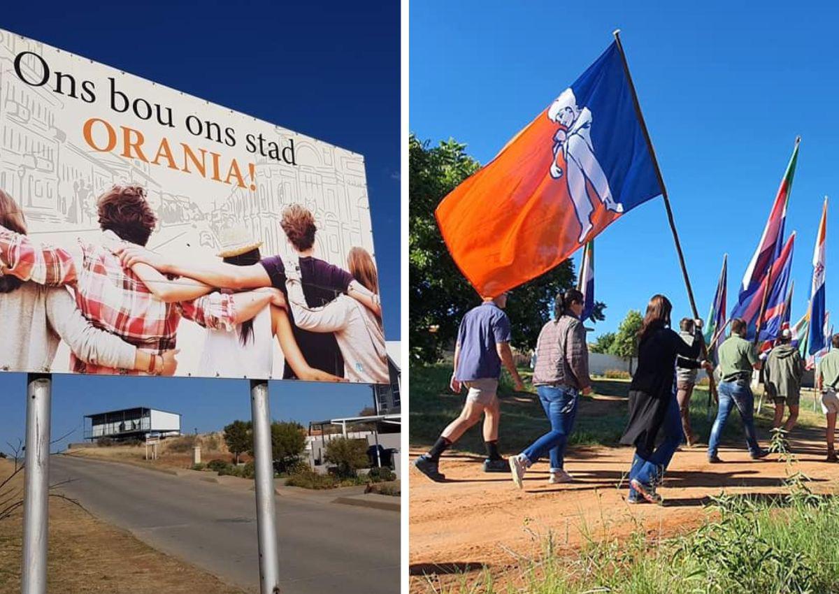 Volkstaat10's tweet photo. Orania is not a mere tourist attraction or curiously. No. We are a nation in the making! Step aside, world, and watch!  🧡🤍💙💪🏻💪🏻💪🏻 https://t.co/jQd1H8vDH5