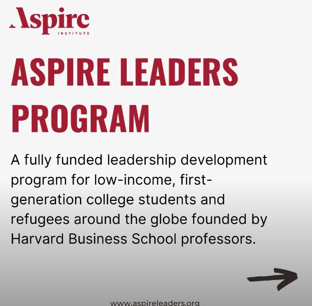 🌎Apply now to Aspire Leaders Program #aspireleadersprogram to join this global family!

⌛ Early Deadline: March 22 and Final Deadline: April 19
📢👇The earlier you apply, the earlier you begin the program.
bit.ly/3JK7PXX

#fullyfunded #opportunities #youngleaders