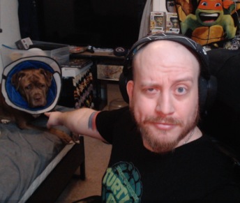 JoshnYou2's tweet photo. STREAMnNOW!  Hanging out with the Nani on stream... come make her feel better about having to wear the cone!

TWITCH: https://t.co/fSnU0NQzBa

#JOSHnYOU #Twitch #StreamingNow #TurnDown4Nani https://t.co/eDsOZj4gPd