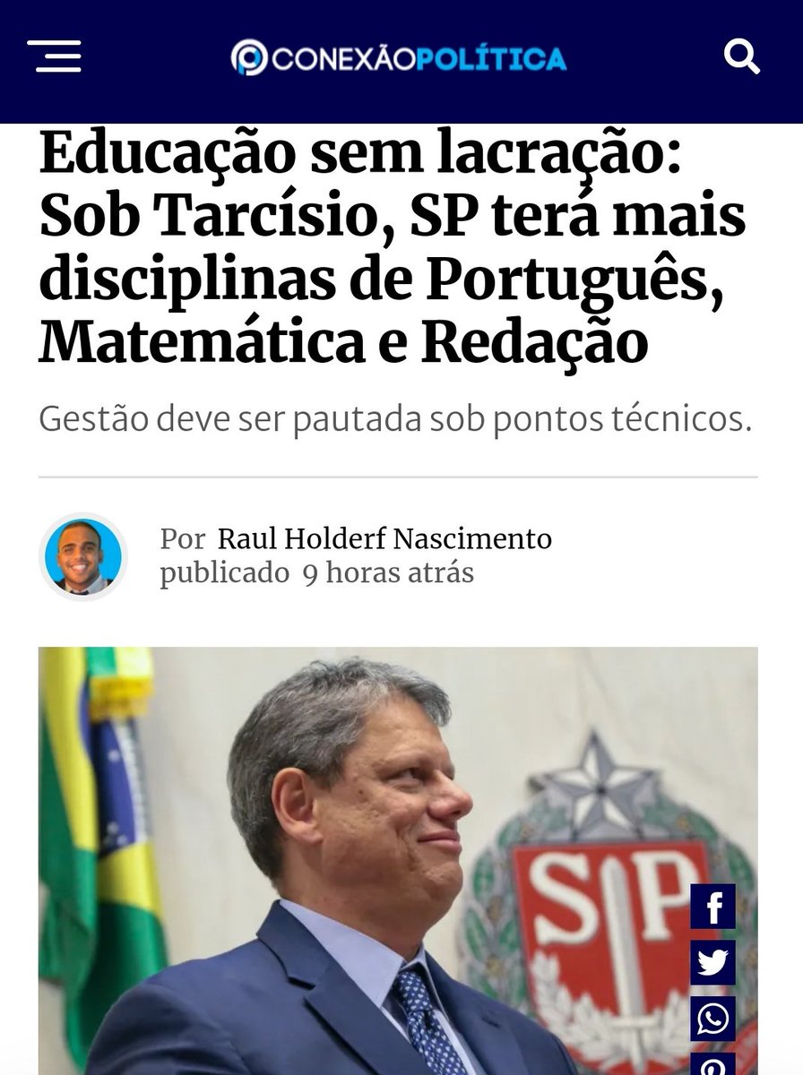 DagmarBorges's tweet photo. Governador Tarcisio @tarcisiogdf  em São Paulo fazendo a diferença  na educação.  Não fiz o L

Parabéns!!!!! 

Aposentados de SP aguardando a devolução do que João Doria e Rodrigo Garcia do PSDB nos confiscou. @AssembleiaSP https://t.co/MwNjy3aNDd