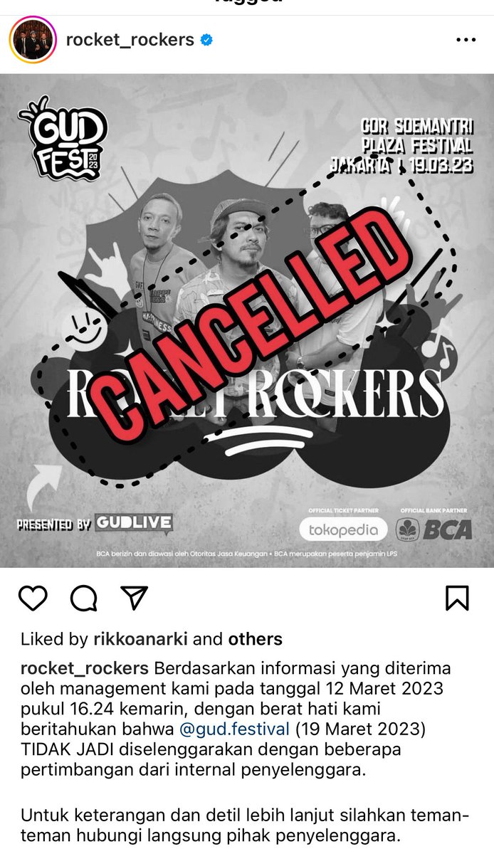 XtremeMerch's tweet photo. Gud Fest 2023 yang rencana nya akan diselenggarakan tanggal 19 Maret  dengan headliner Sum 41 dibatalkan 🫥 https://t.co/VQ8uKY5Qh5