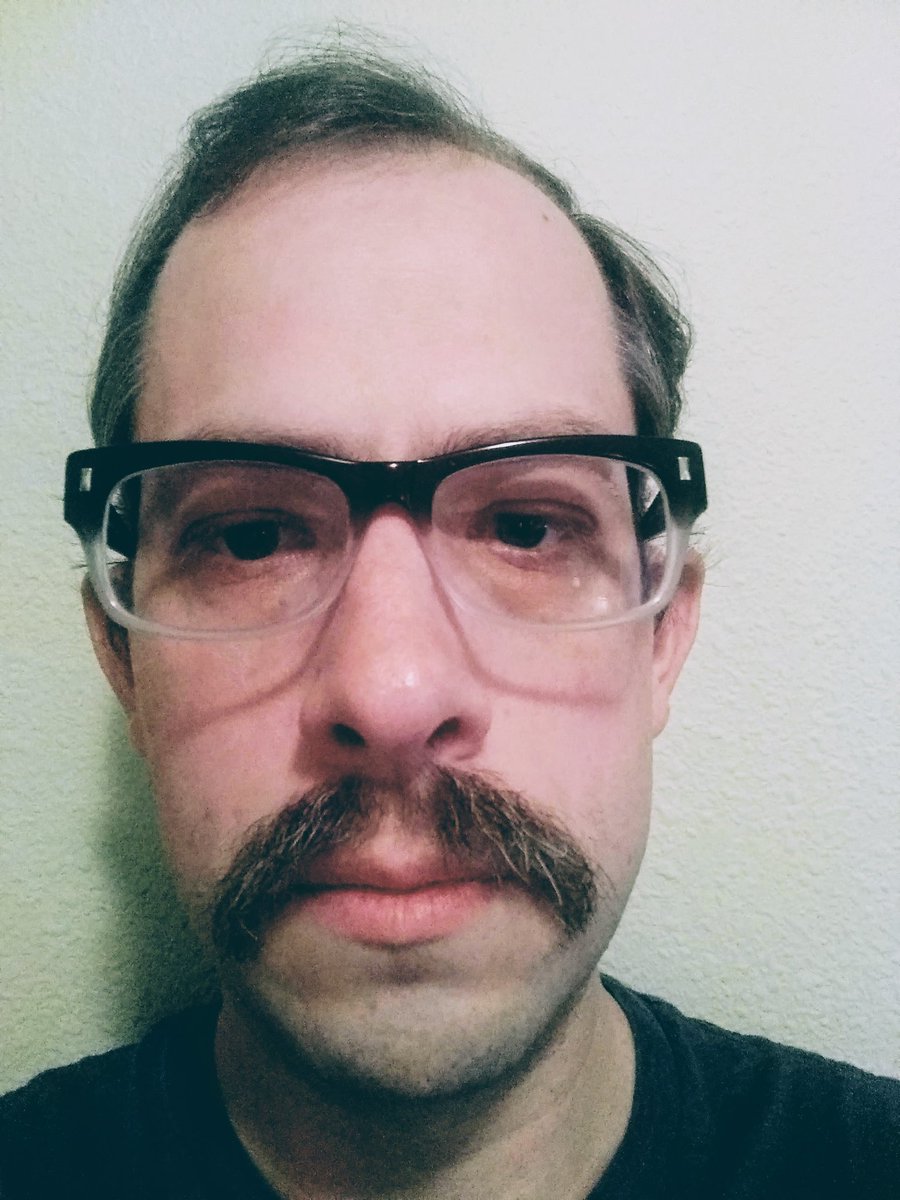 InvisibleChimp's tweet image. I currently have a hair without facial hair. I'm thinking about bringing back the bald with goatee look. I've never done bald with just a mustache though. It's a shame I can't grow sideburns.