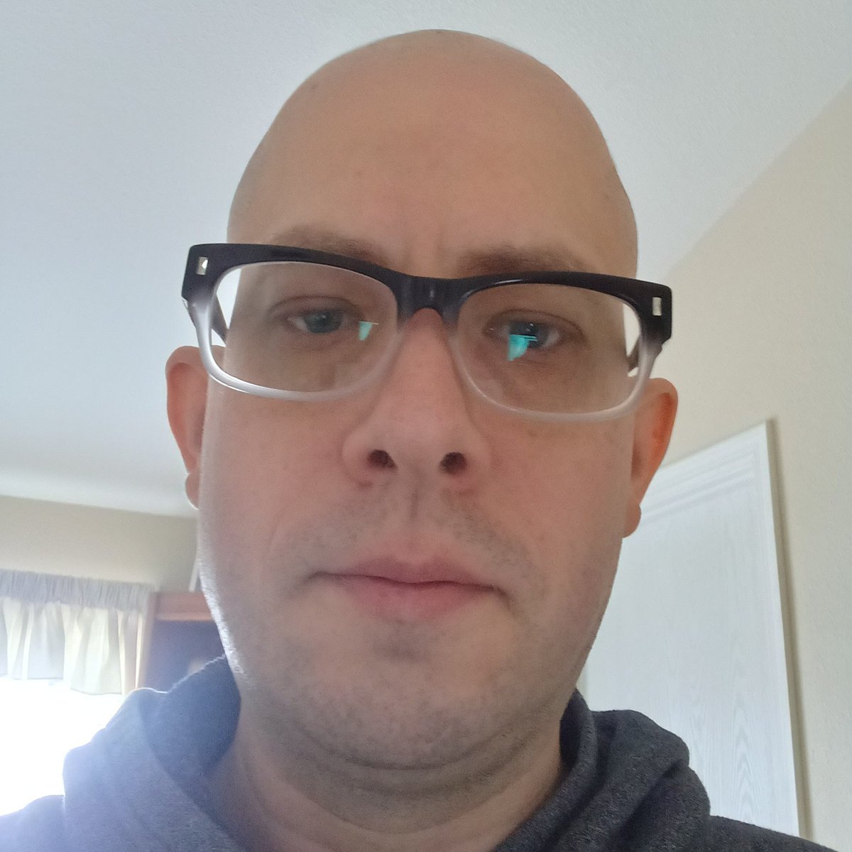 InvisibleChimp's tweet image. I currently have a hair without facial hair. I'm thinking about bringing back the bald with goatee look. I've never done bald with just a mustache though. It's a shame I can't grow sideburns.